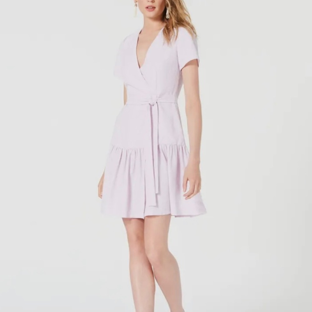 French Connection Lilac Faux Wrap Dress